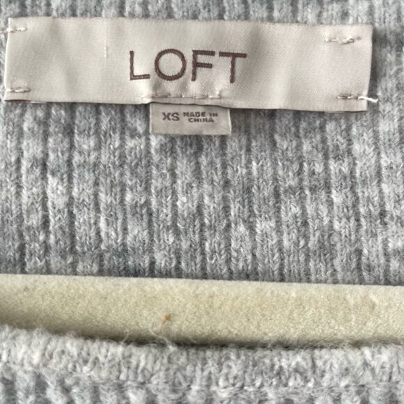 LOFT Gray Cable Knit Sweater | XS - Picture 2 of 4